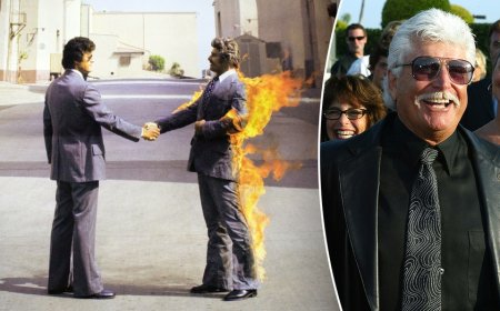 Hollywood stuntman set on fire for Pink Floyd's iconic 'Wish You Were Here' album cover dies at 88