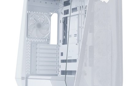 迎广三玻璃拼接左侧透机箱 PRSIM 新增天境白配色，外观洁白利落