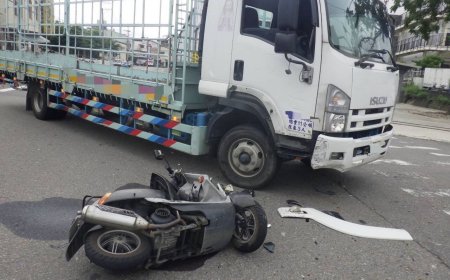 嚇人！女懷孕5月騎車「高速對撞」大貨車　緊急送醫幸母子均安