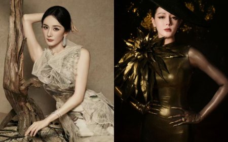 楊冪全球首穿Maison Margiela高訂美出新高度！迪麗熱巴光澤感禮服成焦點