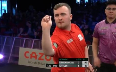 Rare footage shows fired up Luke Littler roaring at crowd after landmark victory