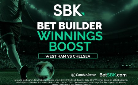 West Ham v Chelsea betting offer: Get a 30% winnings boost on bet builders with SBK