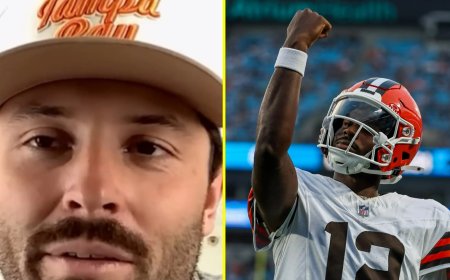 Baker Mayfield sends Shedeur Sanders five-word warning after Joe Flacco wins Browns QB battle