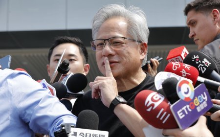 黃仁勳傳今早抵台！　專機預計降落松山機場