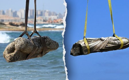 Ancient artifacts of sunken city likely destroyed by earthquake or tsunami plucked from seafloor