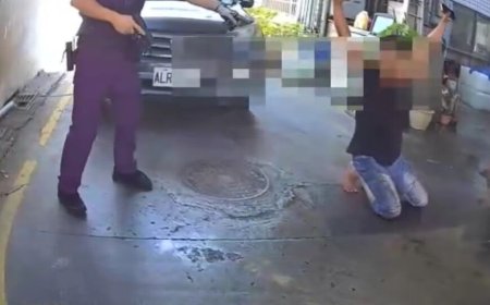 莽男當老爸學徒「喝酒不做事挨罵」開3槍洩恨　跪地被逮畫面曝