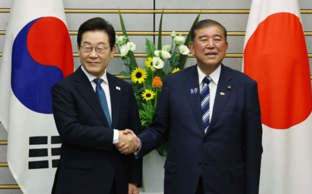 日本首相石破茂在关键的特朗普峰会前会见韩国总统李在明