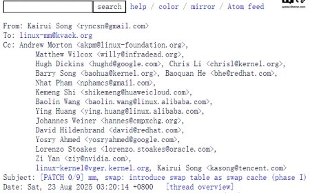 Linux 内核性能大提升：腾讯开发者立功，开始引入 Swap Table