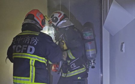 快訊／女生喊救命！　台中出租套房大火情侶雙亡