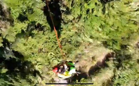 男登畢祿山跌落山谷雙腳骨折！黑鷹吊掛救援下山送醫