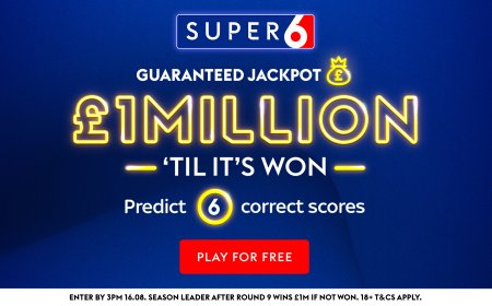 Super 6 Guaranteed Jackpot: £1 million to be won on Sky Bet free-to-play predictor