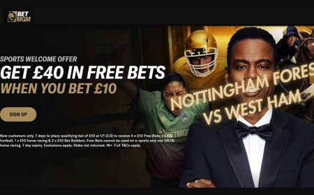Get £40 in Free Bets with BetMGM on Nottingham Forest v West Ham