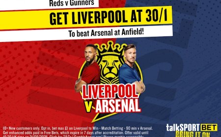 Liverpool vs Arsenal betting offer: Get 30/1 on Liverpool to win on talkSPORT BET
