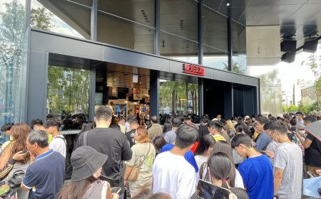 新光三越台南小北門店試營運千人等進場　民眾排14小時搶泡泡瑪特