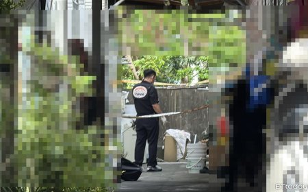 高雄命案現場畫面曝！姐弟戀同居「女亡滿牆血」　鑑識人員採證中