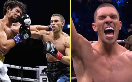 ‘Fight of the Year’ – Joey Essex leaves fans stunned with heroic points victory on boxing debut at Misfits 22