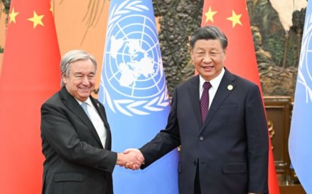 习主席在上合组织峰会前告诉古特雷斯：中国支持联合国的全球作用