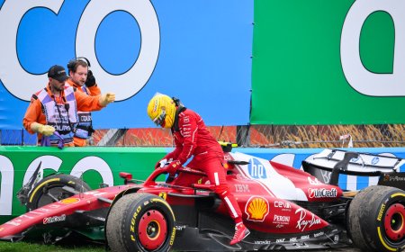Lewis Hamilton closes in on unwanted Ferrari record as he crashes out of Dutch Grand Prix