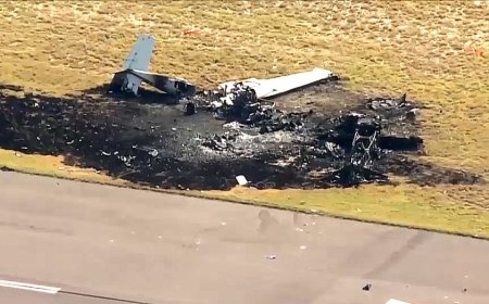 Midair plane crash kills one person near Colorado airport as both planes catch fire