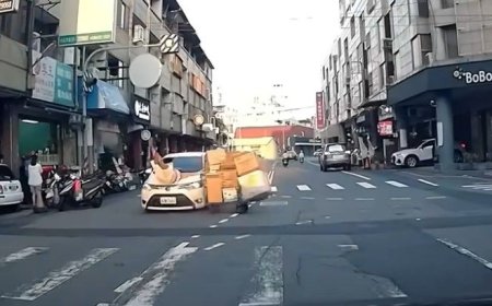 彰化75歲翁駕車撞回收婦！她彈飛重摔紙箱散落　驚悚畫面曝