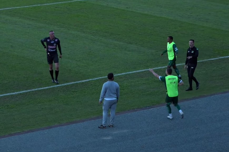 Brazilian footballer sent off for peeing in bottle on touchline