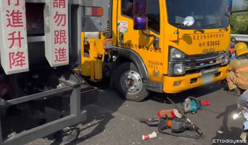 國道追撞防撞車！嘉義某國中棒球隊師生8傷　骨折、昏迷送醫搶救