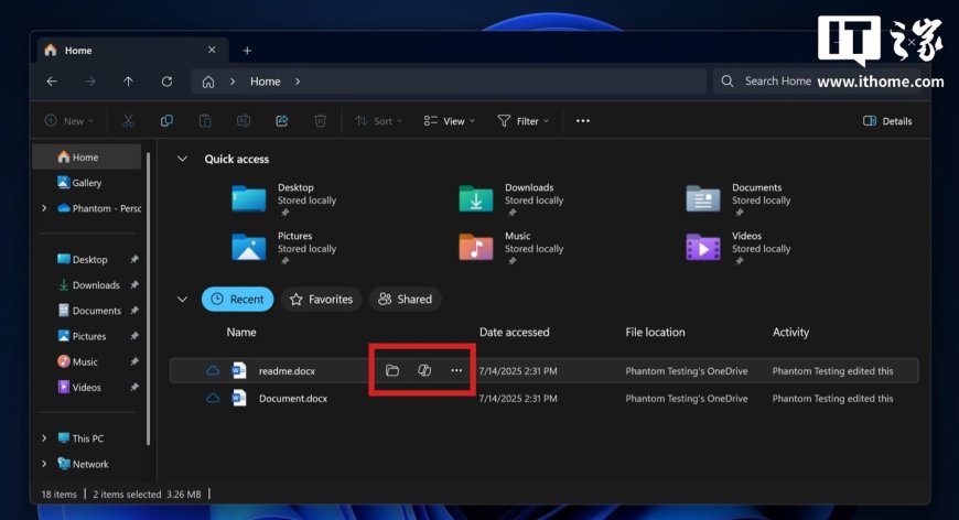 微软 Win11 文件资源管理器新功能曝光:鼠标悬停显示快捷按钮