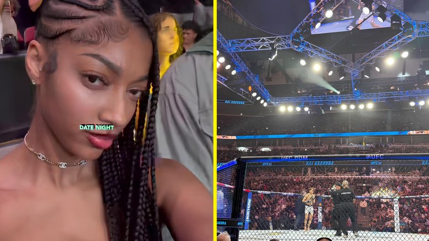 Angel Reese enjoys ‘date night’ with mystery man at UFC event and NBA fans have wild theory about who it is