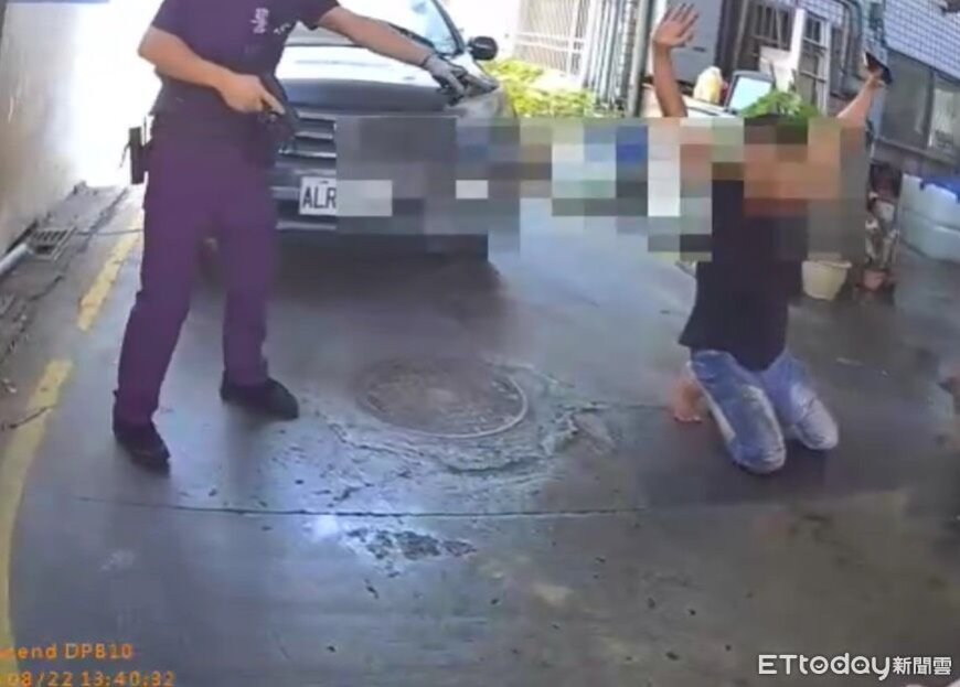 莽男當老爸學徒「喝酒不做事挨罵」開3槍洩恨　跪地被逮畫面曝