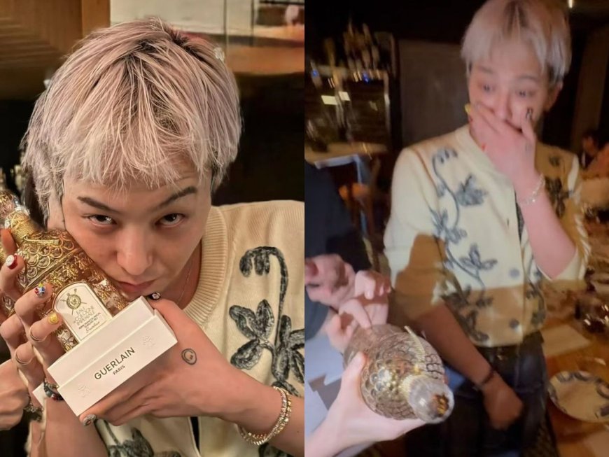 掩嘴藏不住驚喜！GD開心與「萬元手工香」自拍　粉絲：果然是很貴的男人