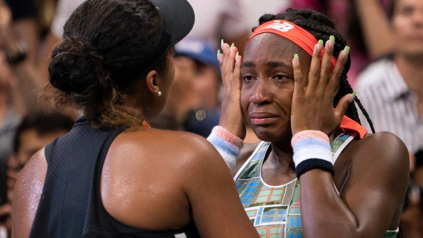 Naomi Osaka consoled tearful Coco Gauff in tense US Open bout before heart-warming gesture