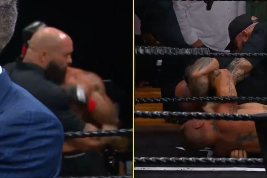 All hell breaks loose at Jon Jones boxing event as fighter punches security guard after getting knocked out