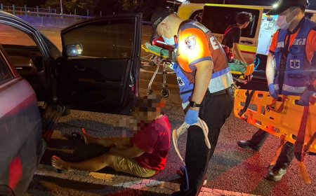 快訊／國道3號南下2車追撞「1車翻覆」1男2女送醫