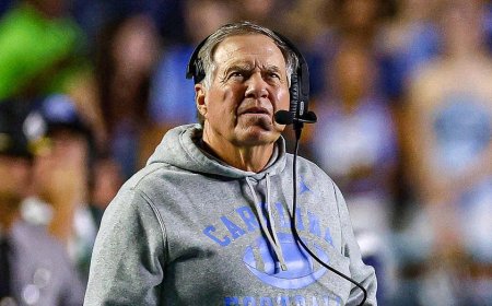 Jordon Hudson enjoys Bill Belichick's UNC debut in suite with Randy Moss as celebrities flock to Chapel Hill