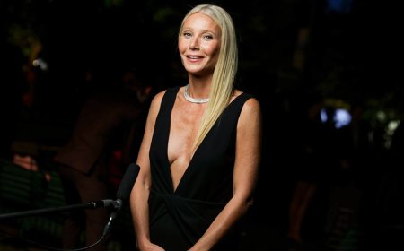 Gwyneth Paltrow shows off figure in blue bikini during summer getaway with husband Brad Falchuk