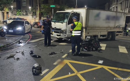 快訊／新北五股車禍！19歲騎士遭左轉貨車撞飛　地流一灘血不治