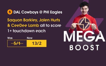 Philadelphia Eagles v Dallas Cowboys odds boost: Get 13/2 on Barkley, Hurts and Lamb to score a touchdown with Tote
