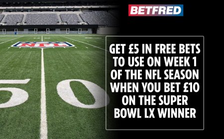 Bet £10 on the Super Bowl winner and get a £5 free bet for Week 1 of the new NFL season