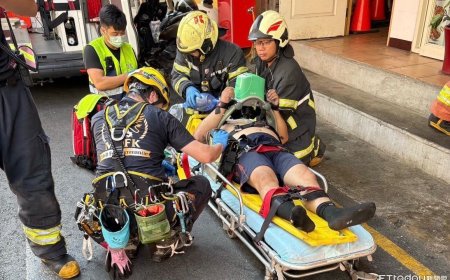 快訊／中和男修監視器墜電梯井亡　妻悲痛急衝醫院見最後一面