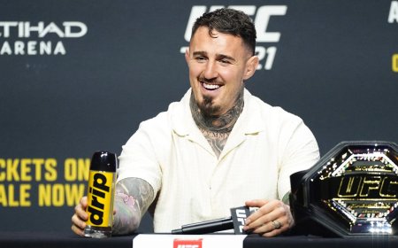 Tom Aspinall left taken aback by boos as he receives hostile reception during first Ciryl Gane face-off ahead of UFC 321