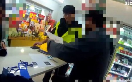 口罩男超商認真做美勞「裁切證件+合約書」　警秒逮白目車手