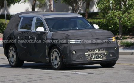 韩系豪华“大六座”：捷尼赛思 GV90 最新谍照曝光，有望用上对开门