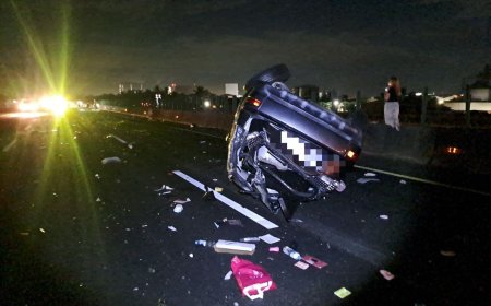 快訊／國1北台南仁德段凌晨「4車連環撞」　1女重傷