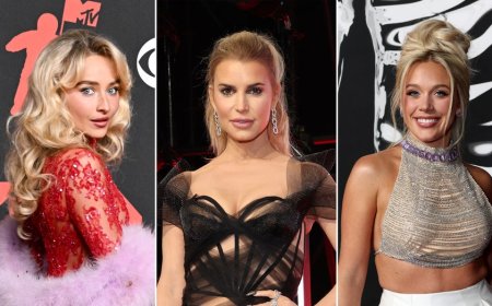 Sabrina Carpenter, Jessica Simpson, Megan Moroney heat up VMAs red carpet in sheer gowns
