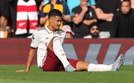 William Saliba to reportedly miss crunch run of Arsenal fixtures due to injury