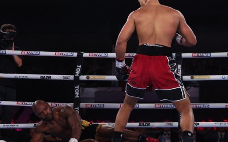 Eddie Hearn’s ‘next Anthony Joshua’ scores second first-round knockout in two months