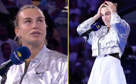‘I’m not done’ – Aryna Sabalenka awkwardly stops US Open victory speech to apologise to boyfriend