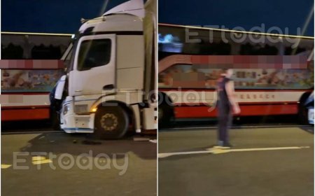 快訊／國道重大車禍！高雄聯結車撞遊覽車1傷1命危