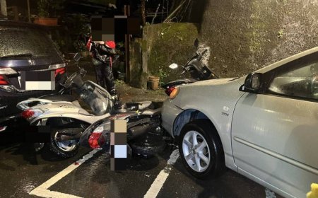 快訊／內湖77歲女駕駛連撞7機車　疑大雨視線差釀禍