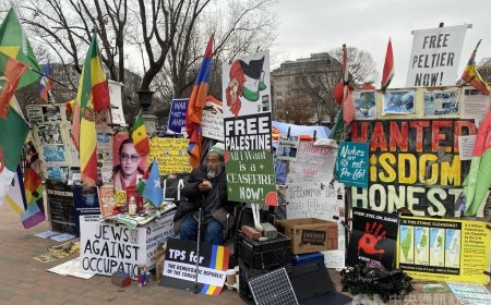白宮反戰帳篷風雨豎立44年成地標  川普一聲令下拆除